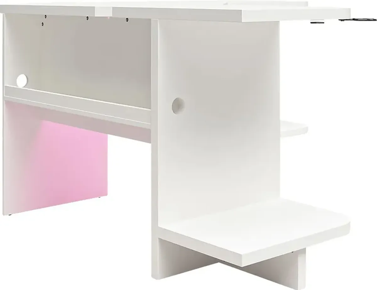 Chelswolde White Gaming Desk