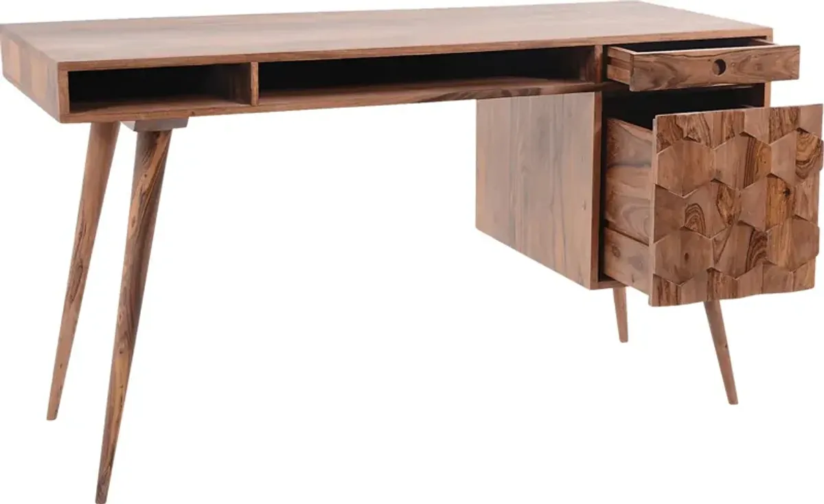 Bloomberry Brown Desk