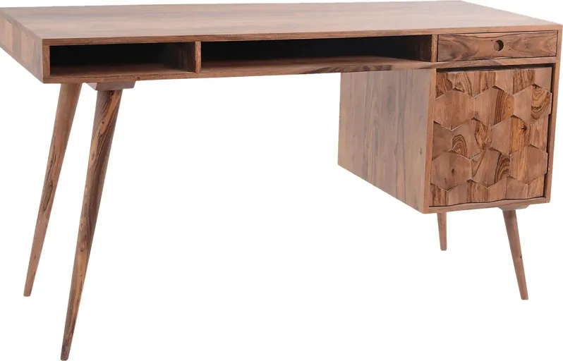 Bloomberry Brown Desk