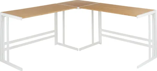 Sweetbriar White L-Shaped Computer Desk