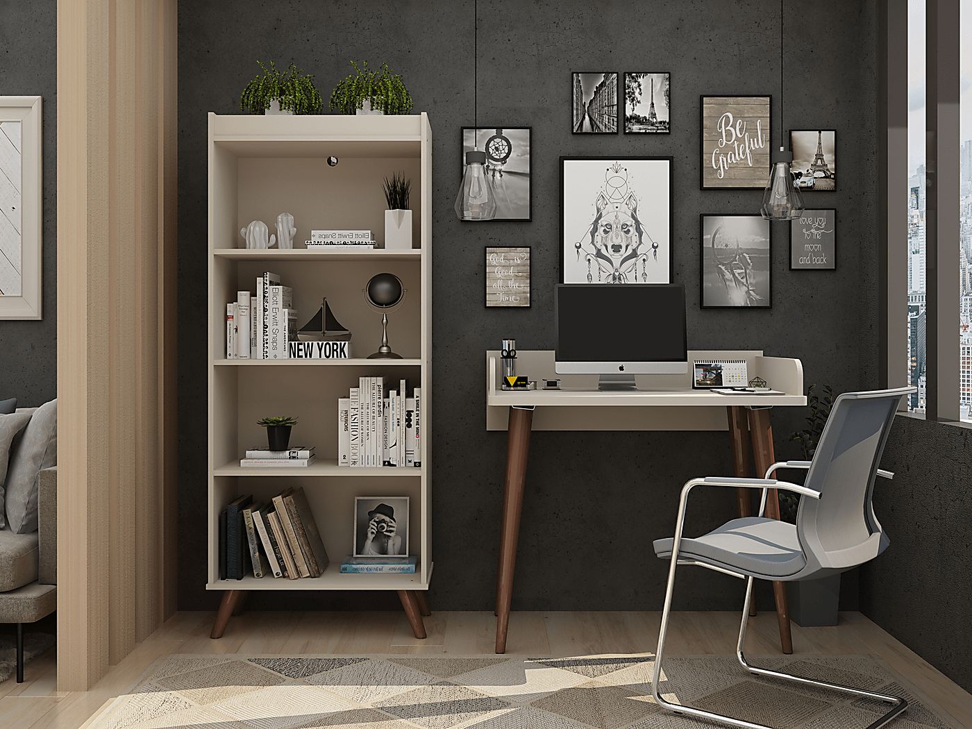 Chalon Beige Office Set, 2 Pc