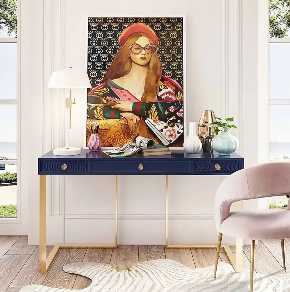 Jenella Blue Desk