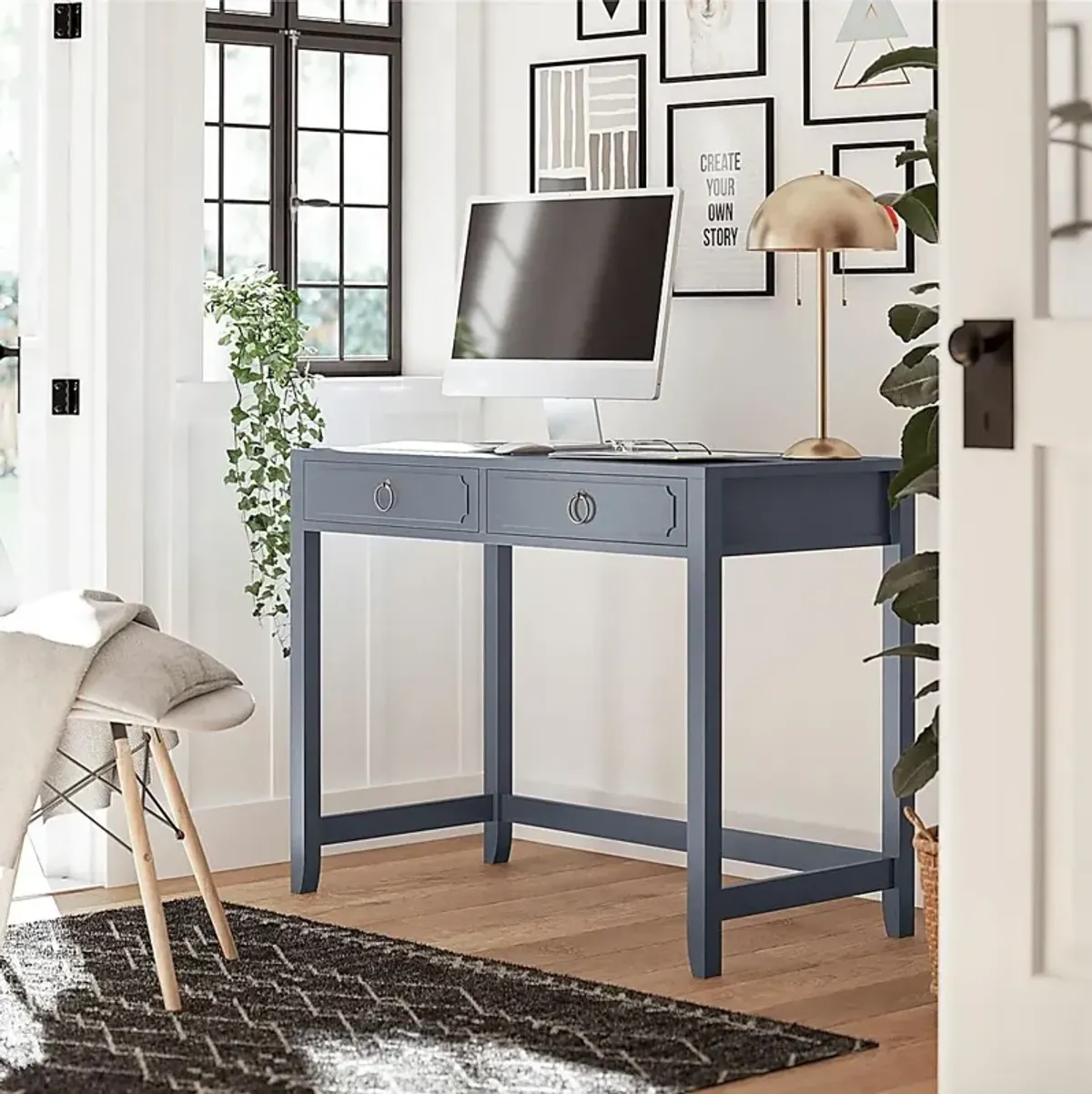 Berenger Blue Desk