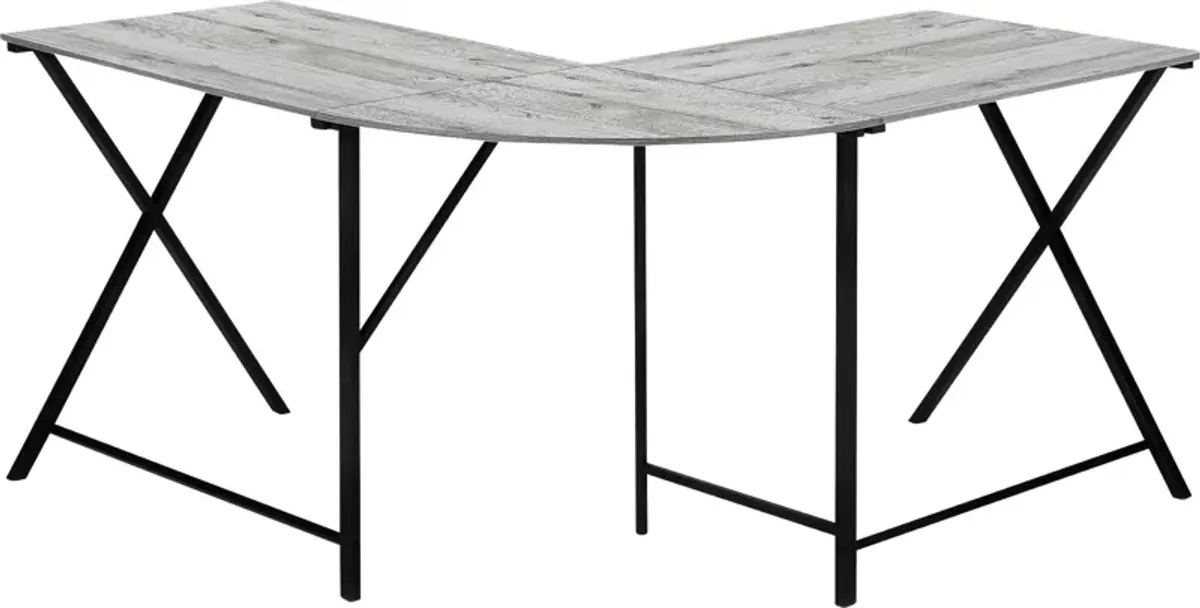 Danalyn Gray L-Shaped Computer Desk