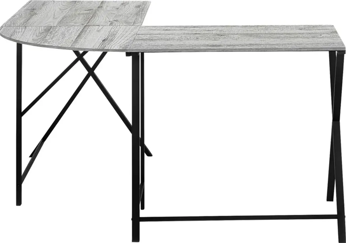 Danalyn Gray L-Shaped Computer Desk