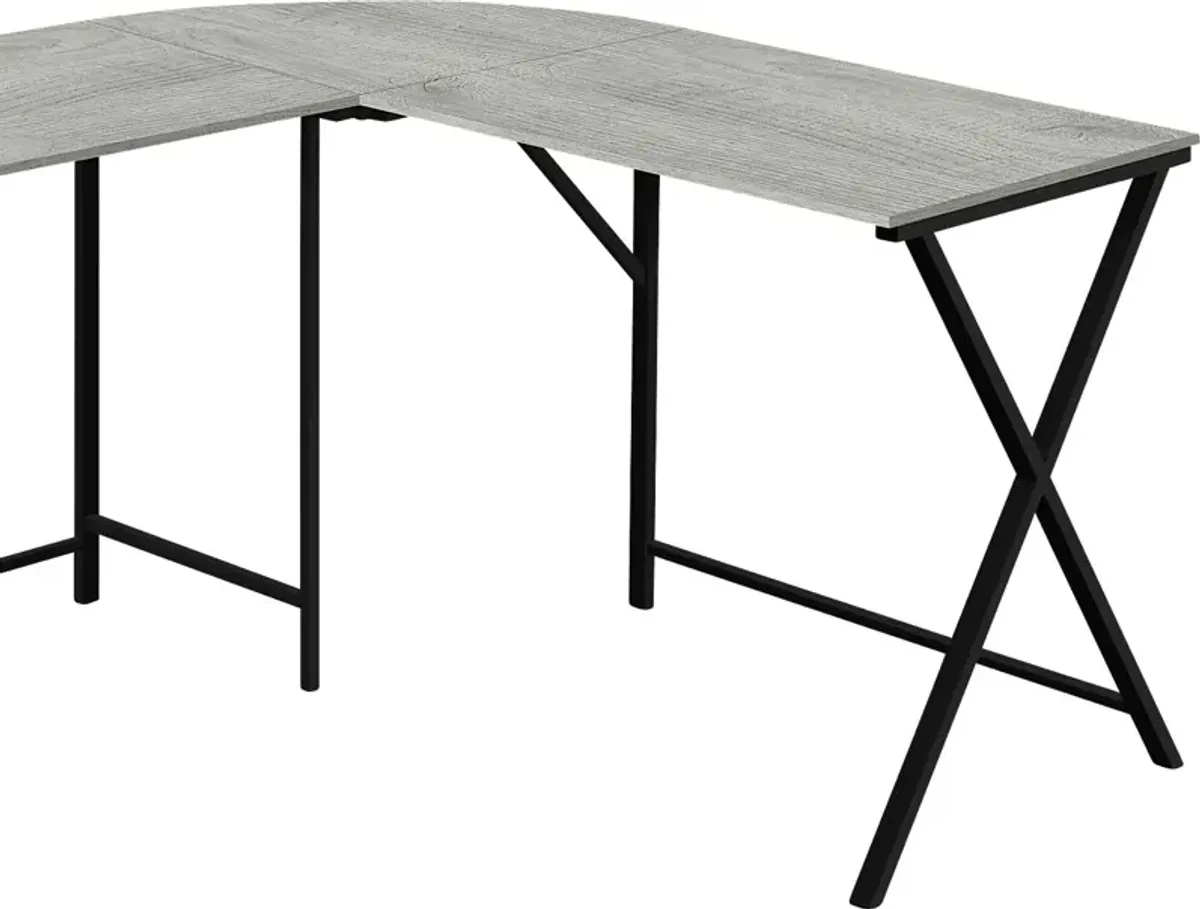 Danalyn Gray L-Shaped Computer Desk