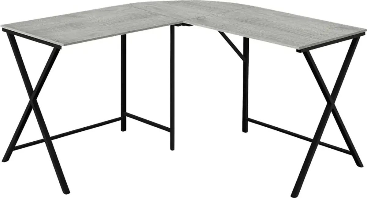 Danalyn Gray L-Shaped Computer Desk