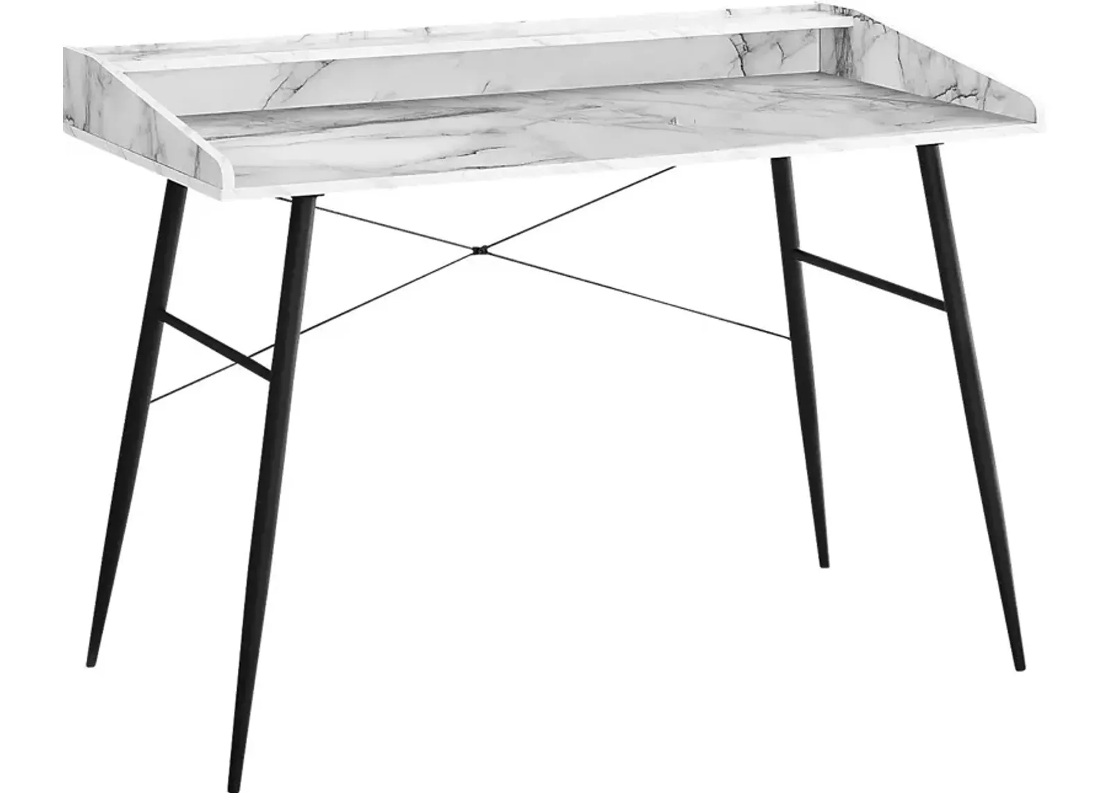 Lambright White Marble Desk