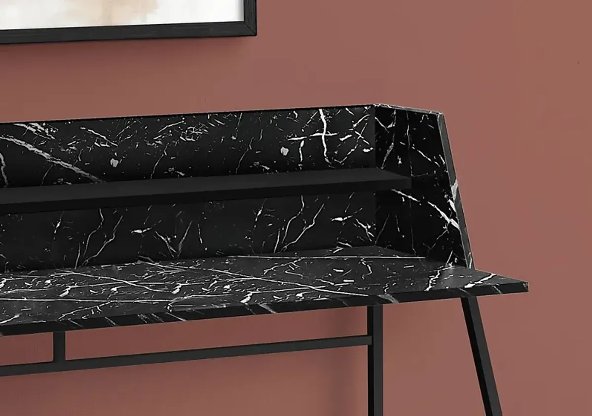 Minkler Black Marble Desk