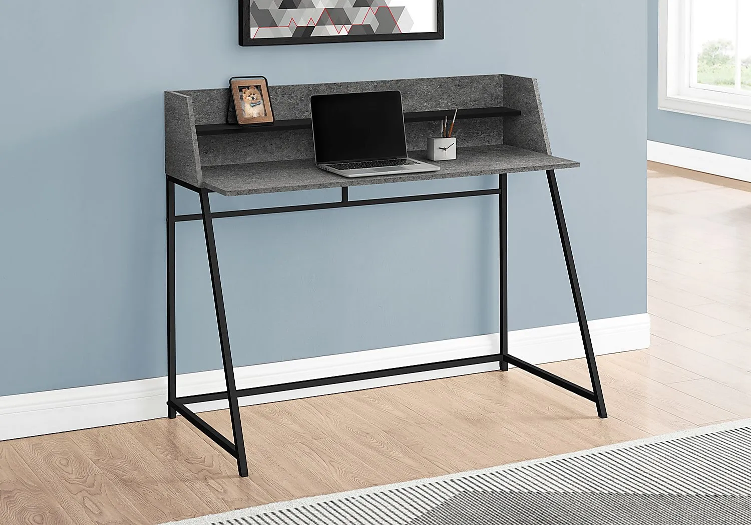 Minkler Dark Gray Desk