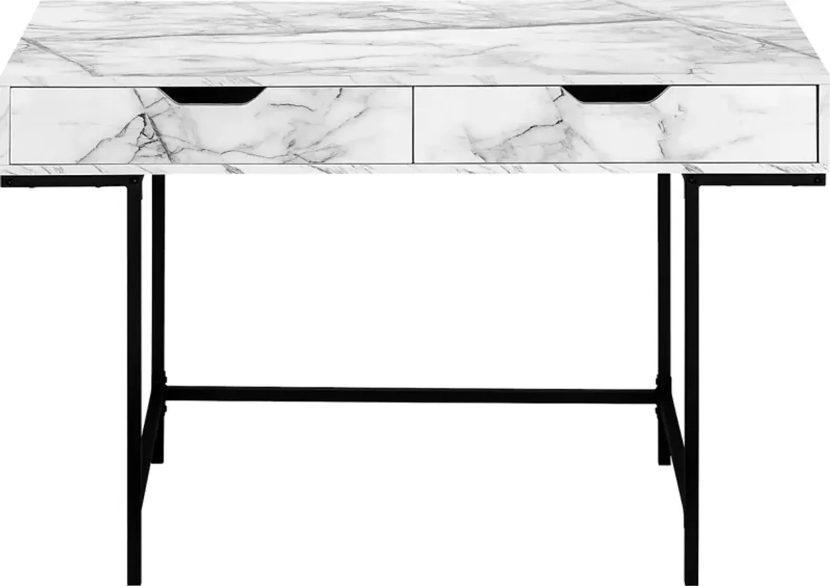 Rockmart White Marble Desk