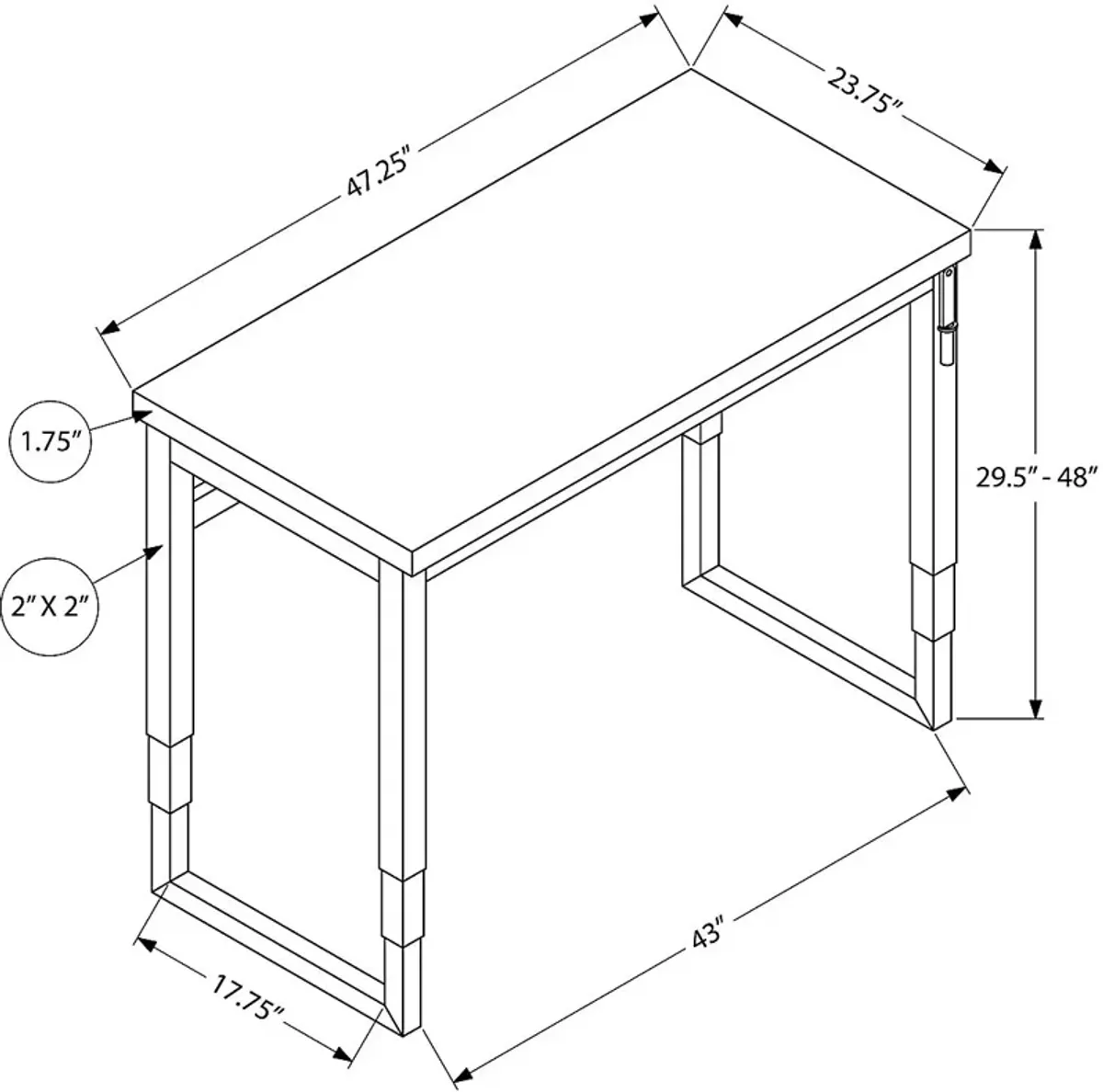 Benbow Black Desk