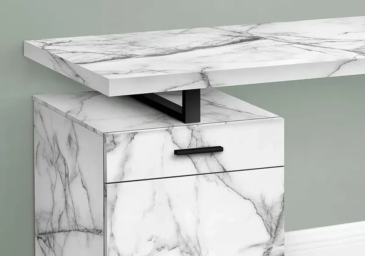 Washita White Marble Desk