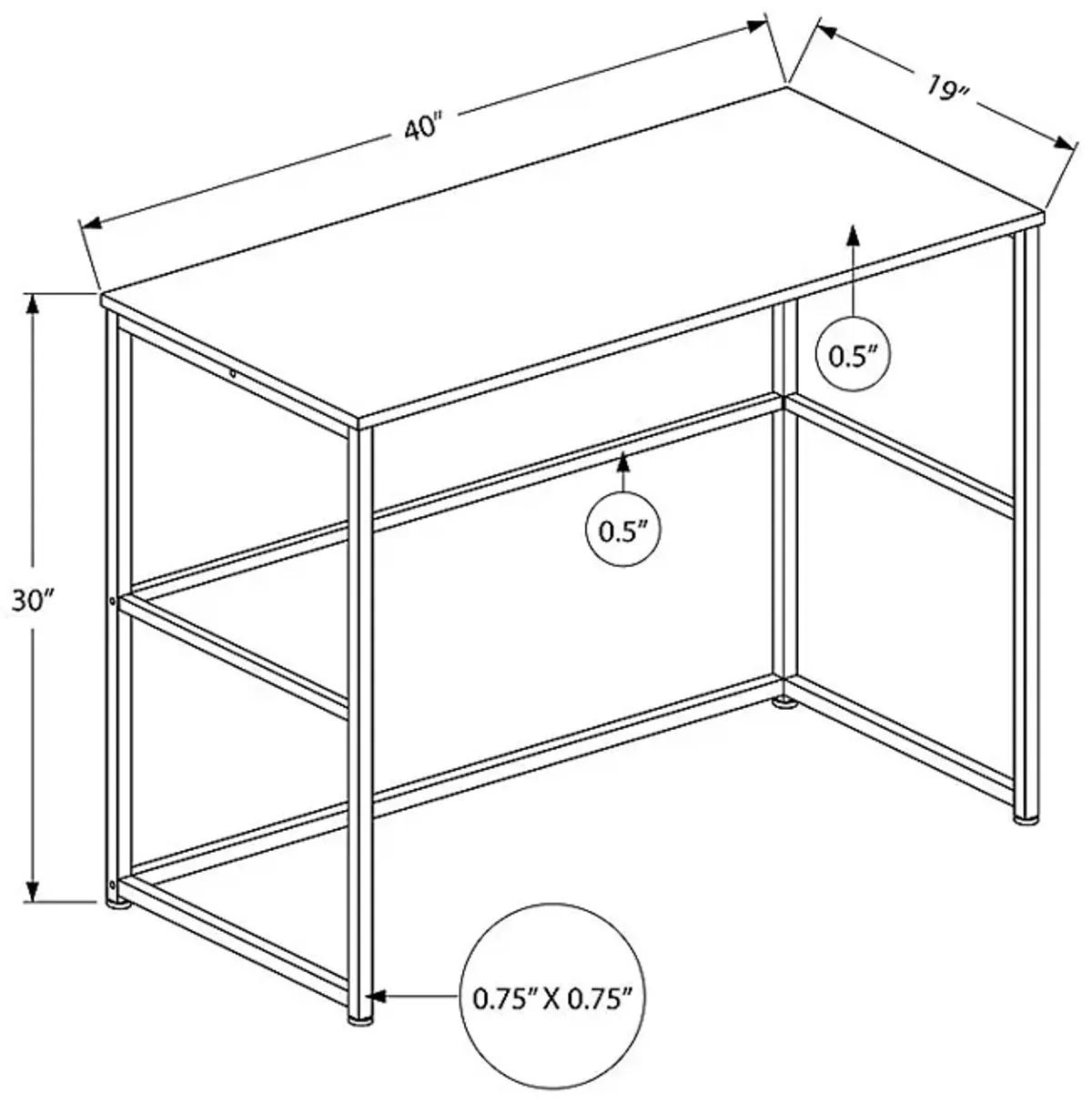 Berwicke White Desk