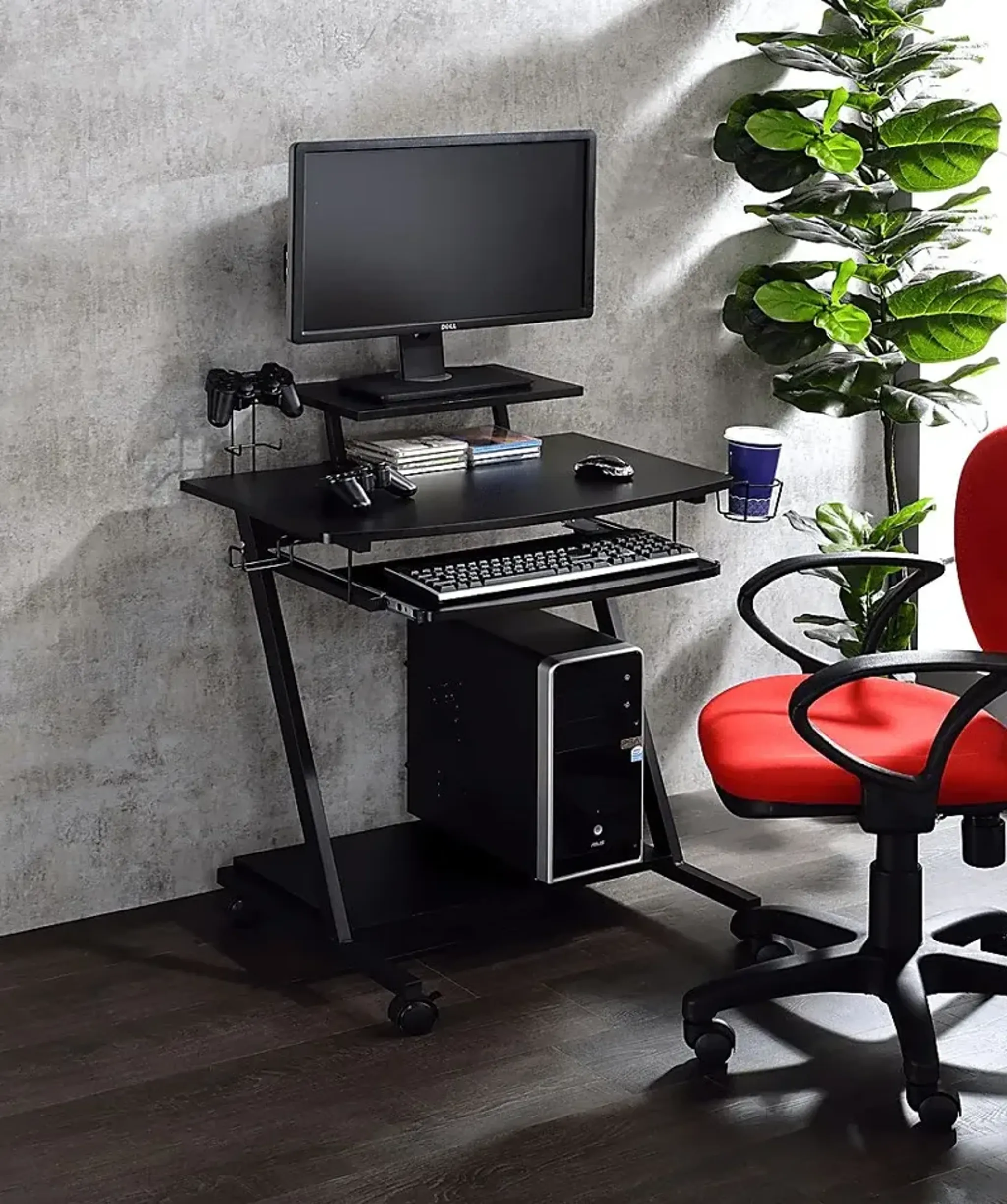 Mansy Black Computer Desk Rooms To Go | Furniture.com