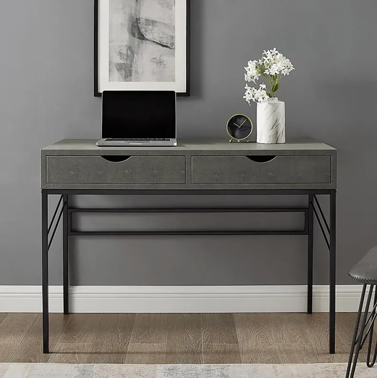 Hyridge Gray Desk