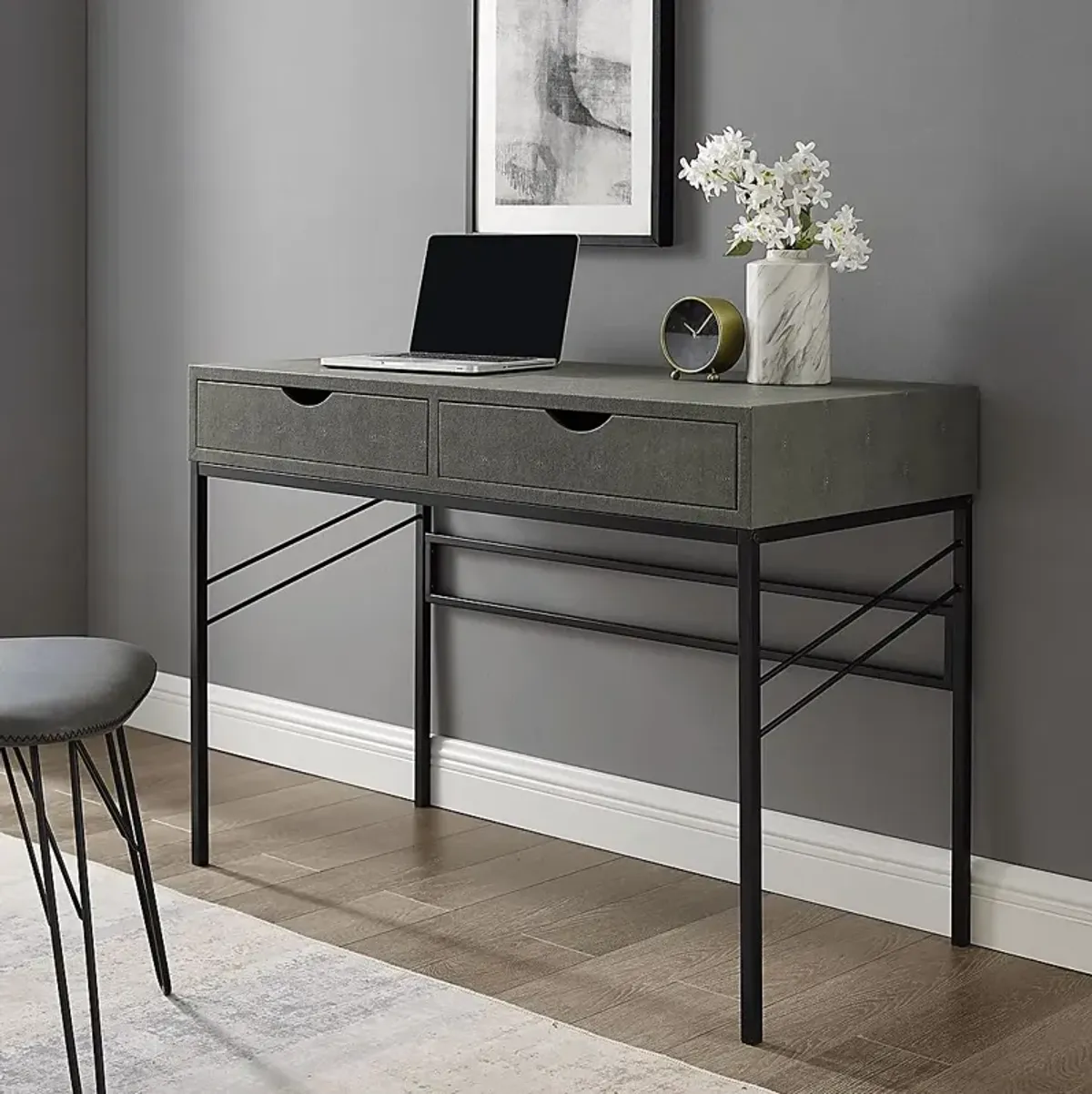 Hyridge Gray Desk