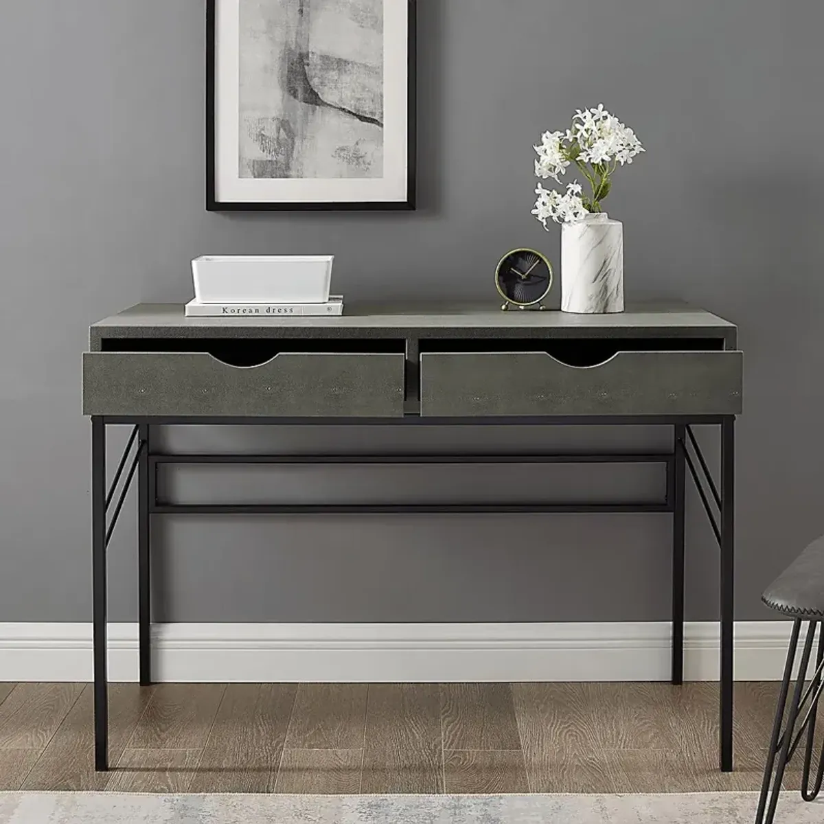 Hyridge Gray Desk