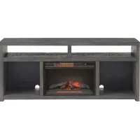 Dubuque Gray 70 in. Console with Electric Fireplace