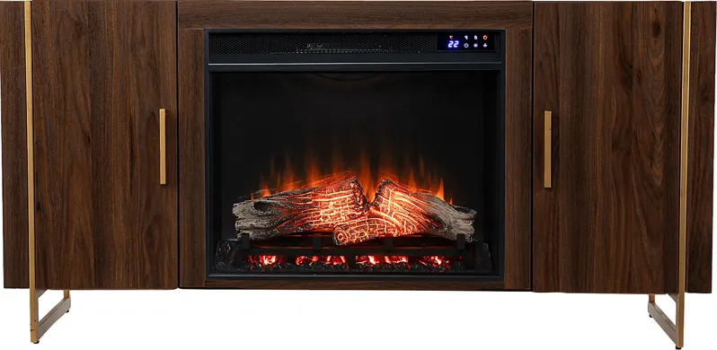 Buckthorne IV Brown 55 in. Console With Touch Panel Fireplace