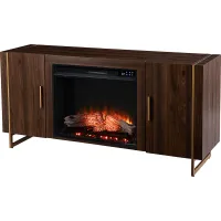 Buckthorne IV Brown 55 in. Console With Touch Panel Fireplace
