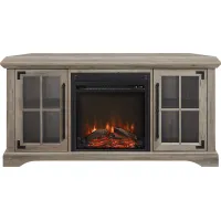 Grovecenter Gray 54 in. Console, With Electric Fireplace