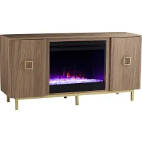 Columbiana I Natural 54 in. Console with Color Changing Fireplace