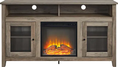 Winfield Trace Gray 58 in. Console, With Electric Fireplace