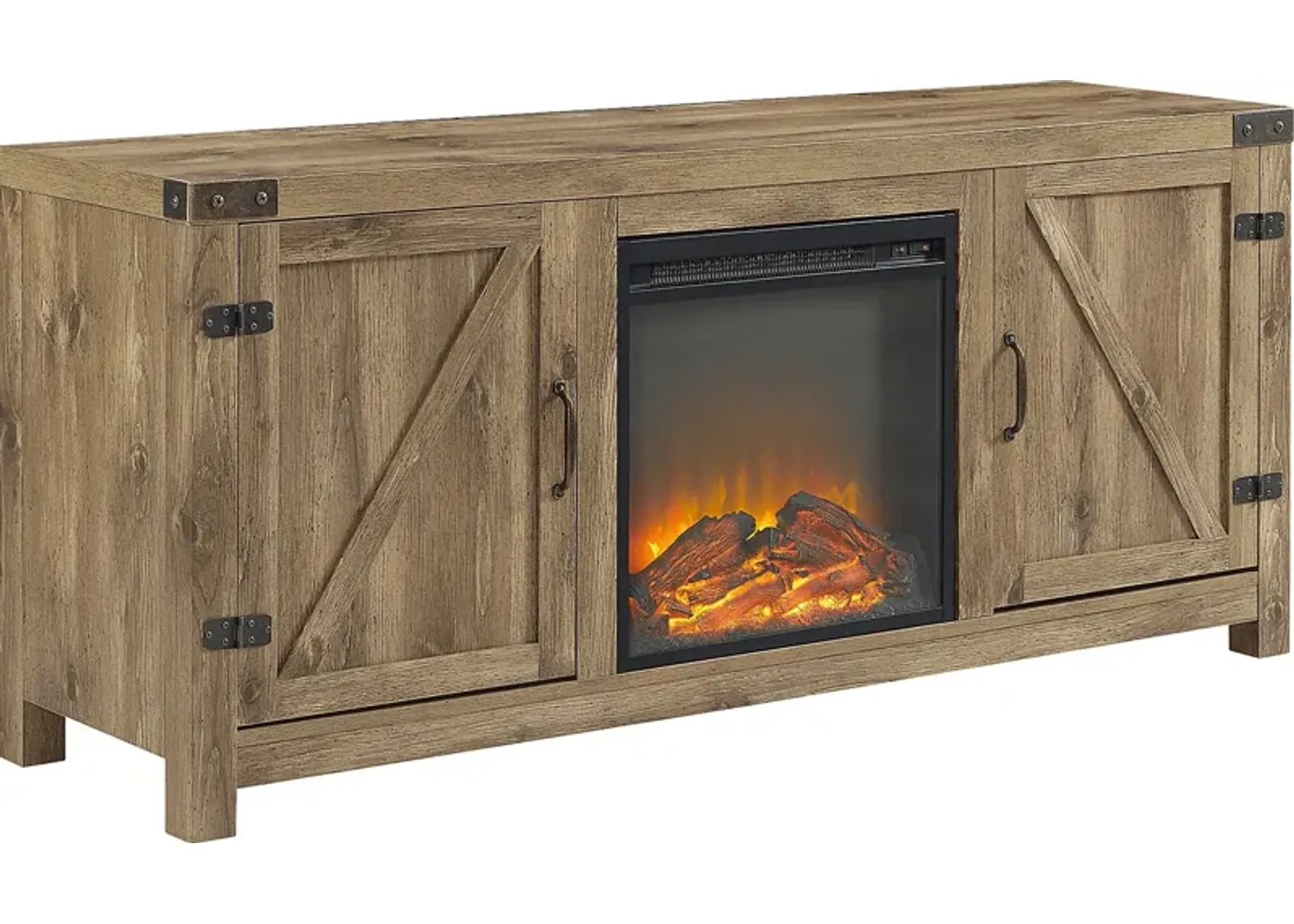 Gloxina Brown 58 in. Console, With Electric Fireplace