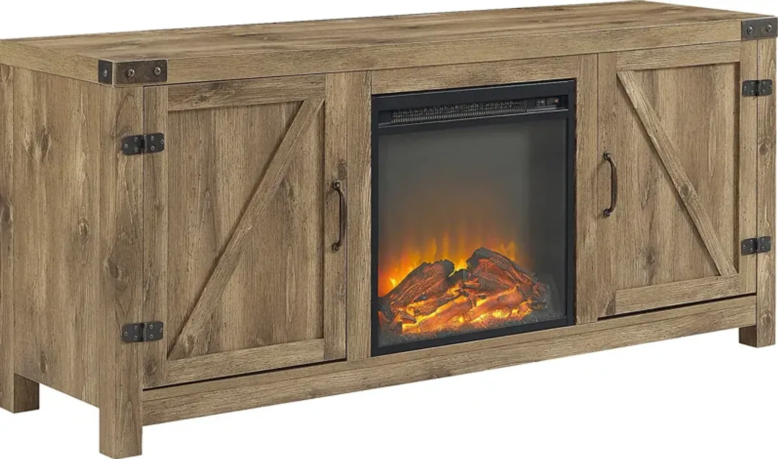 Gloxina Brown 58 in. Console, With Electric Fireplace