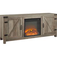 Gloxina Gray 58 in. Console, With Electric Fireplace