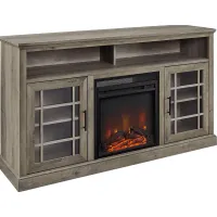 Cannongate Gray 58 in. Console, With Electric Fireplace