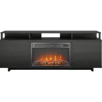 Haugo Black 59 in Console with Electric Fireplace