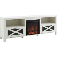 Chromite White 70 in. Console With Electric Fireplace