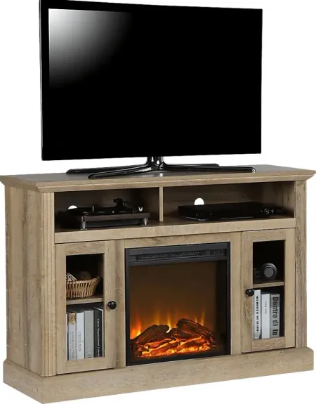 Westral Brown 47 in. Console with Electric Fireplace