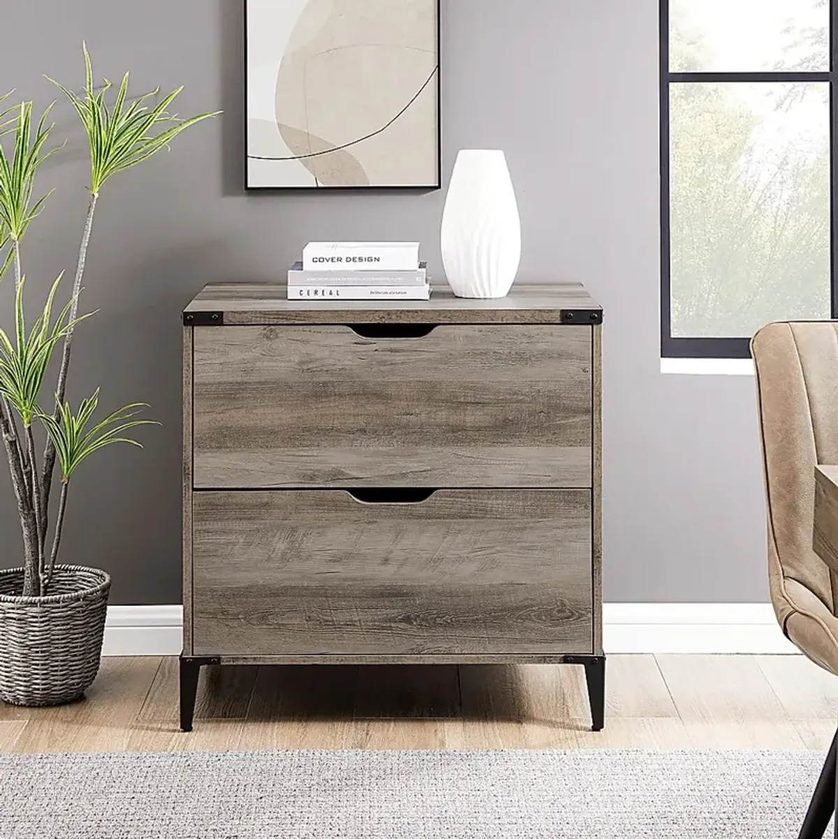 Tomasse Gray Filing Cabinet