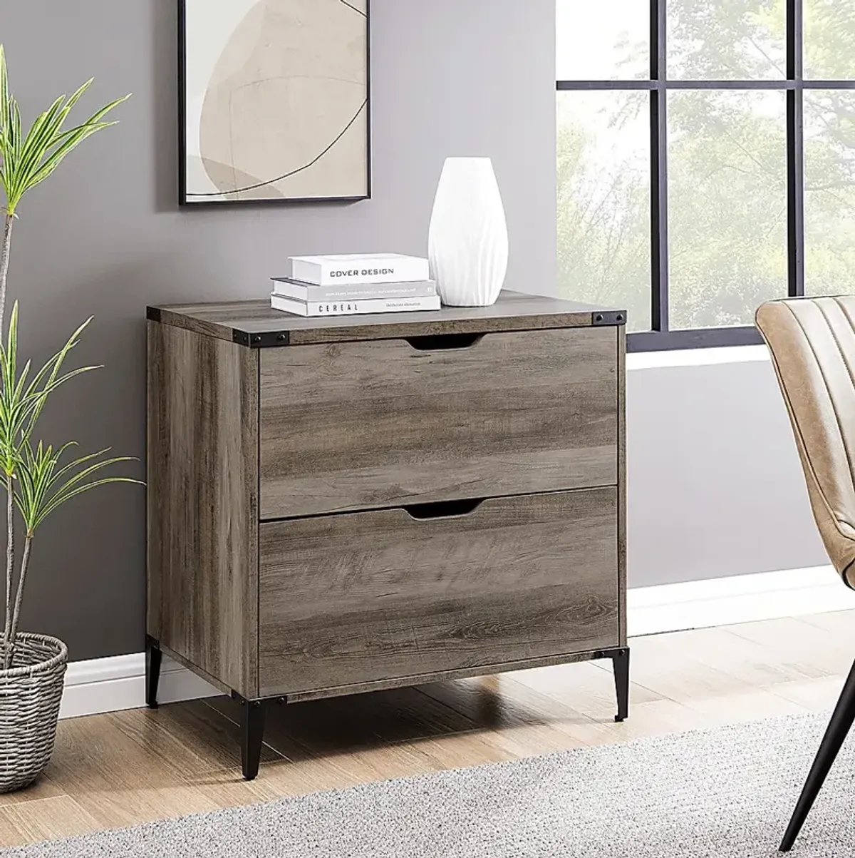 Tomasse Gray Filing Cabinet