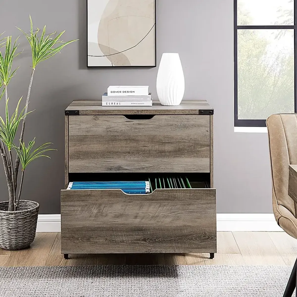 Tomasse Gray Filing Cabinet