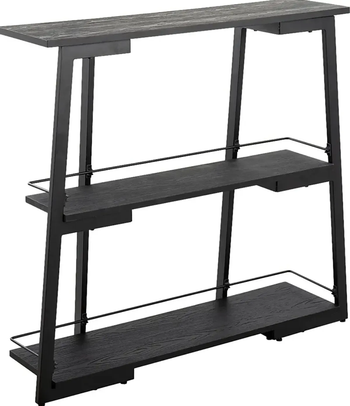 Helmken Black Bookcase