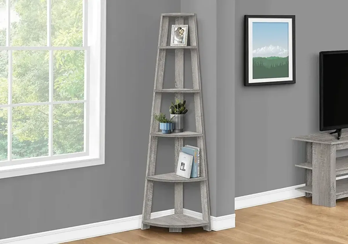 Backstretch Gray Bookcase