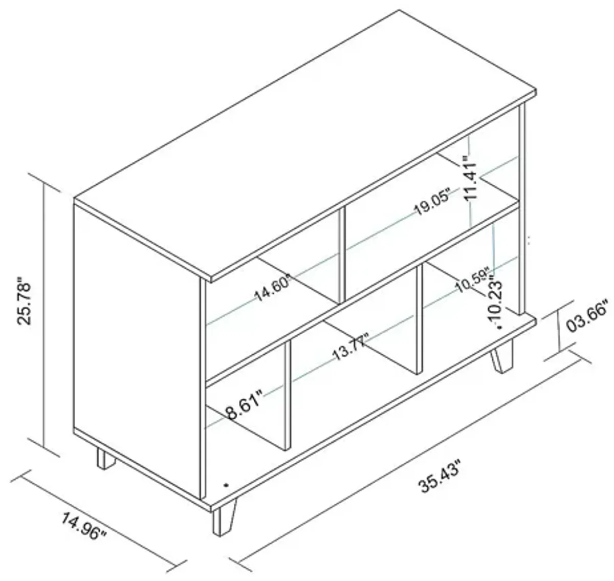 Arvilla White Bookcase