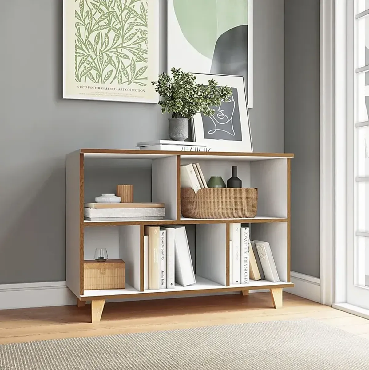 Arvilla White Bookcase