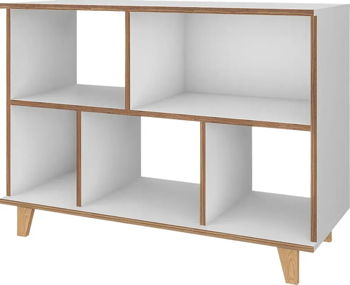 Arvilla White Bookcase