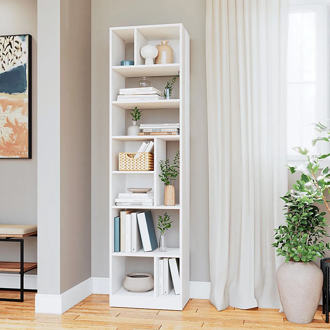 Brundrette I White Bookcase