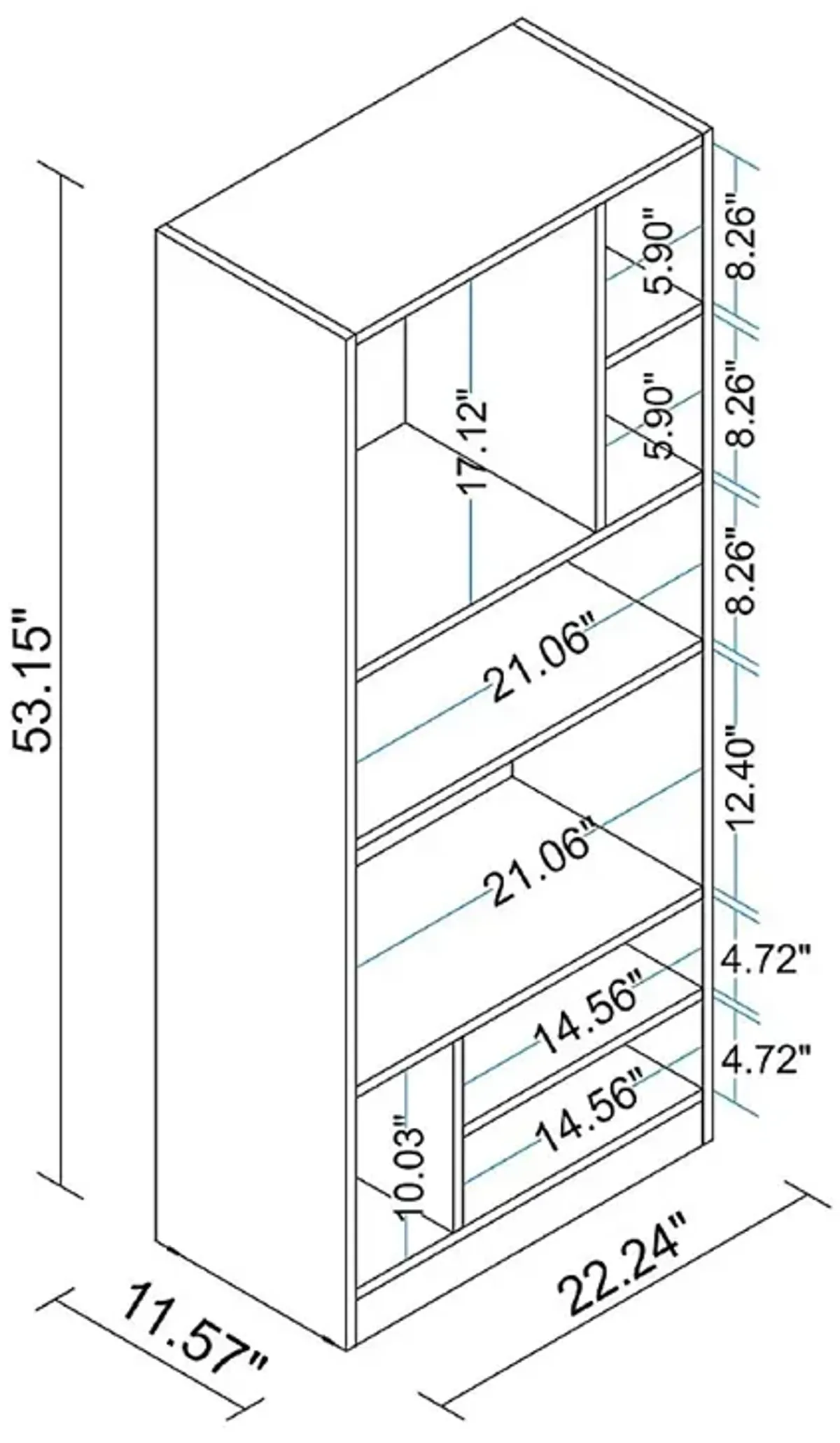 Brundrette II White Bookcase