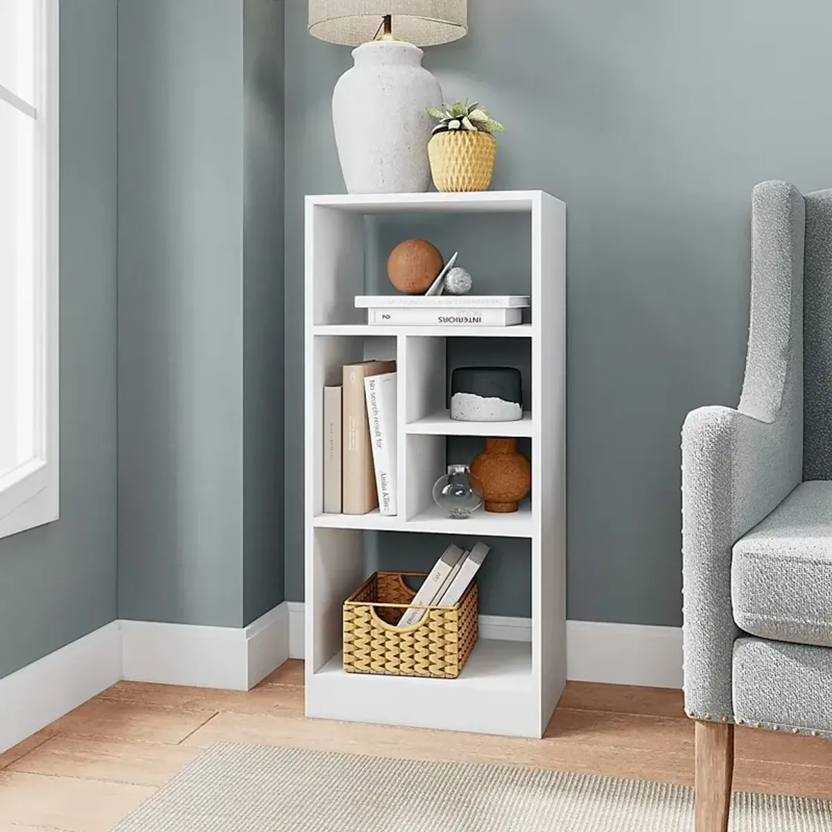 Brundrette III White Bookcase