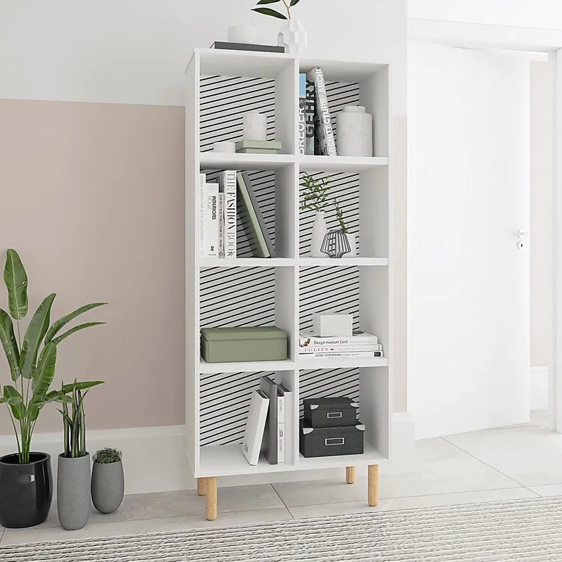 Mizeur IV White Bookcase