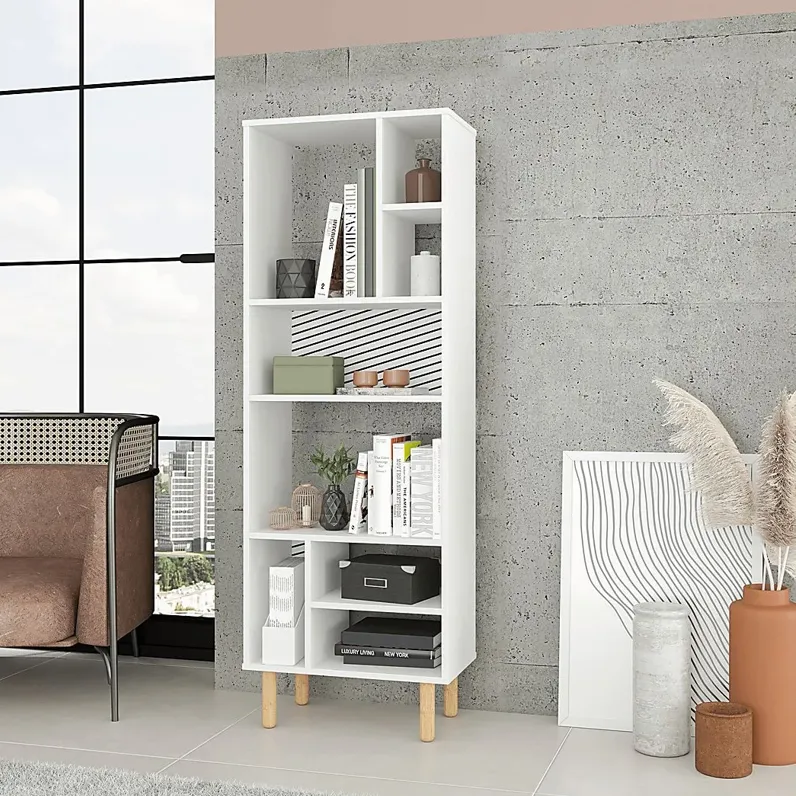 Mizeur V White Bookcase