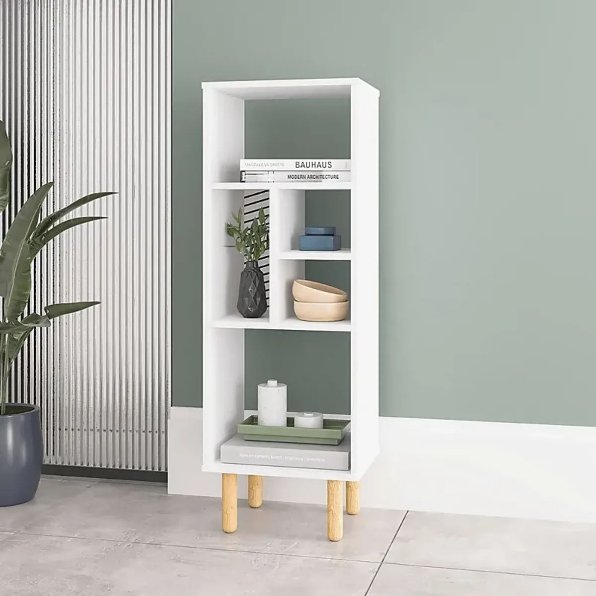 Mizeur VI White Bookcase