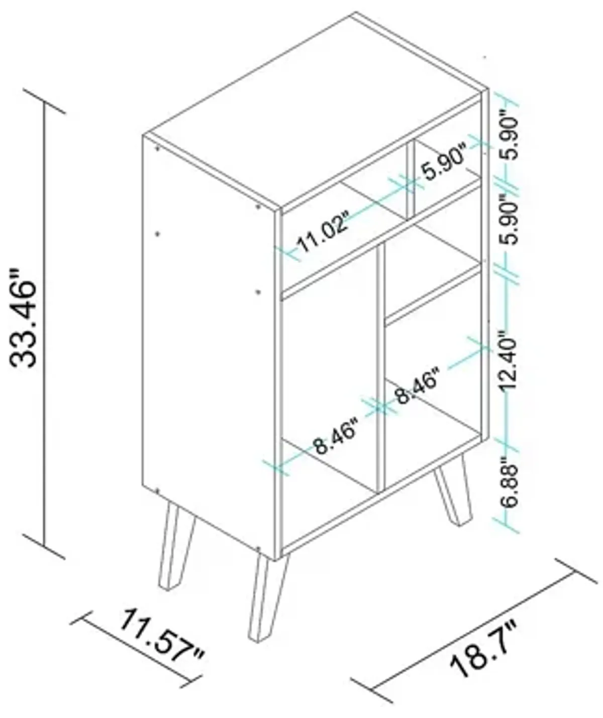 Tagus White Bookcase